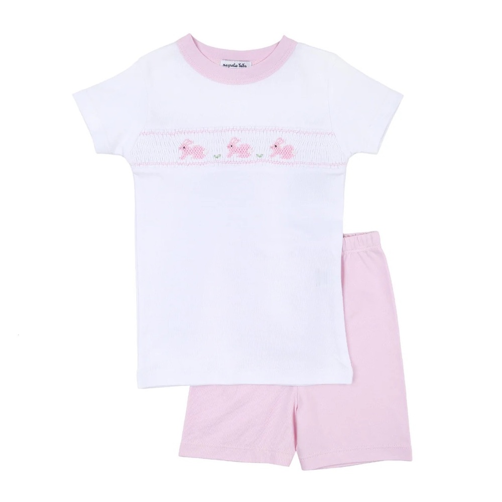NWOT Magnolia Baby Smocked Bunny Shorts Set